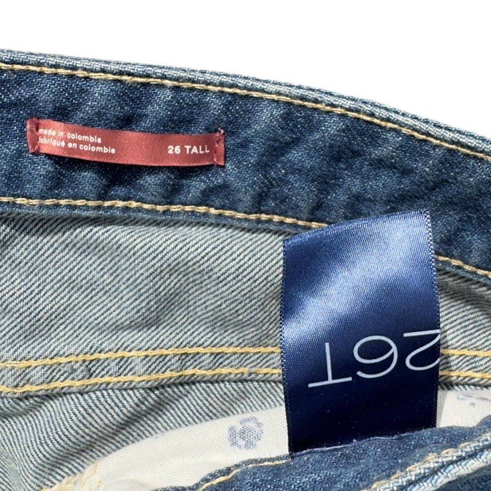Anthropologie Pilcro Joey High Rise Straight Leg Distressed‎ Jeans Women's 26T - Picture 4 of 7